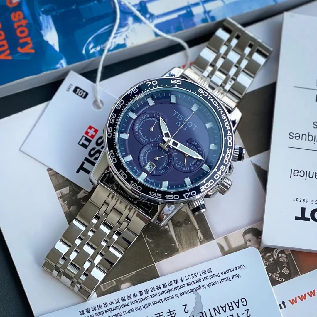Tissot Chronograph Silver Metal Strap Men's Watch