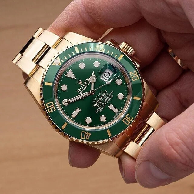 Stylish Rolex Submariner Green Dial Men's Watch