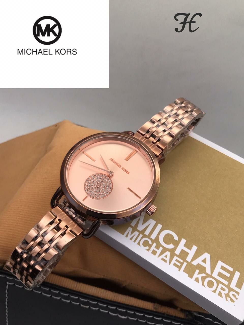 Michael Kors Full Rose Gold Premium Watch For Women