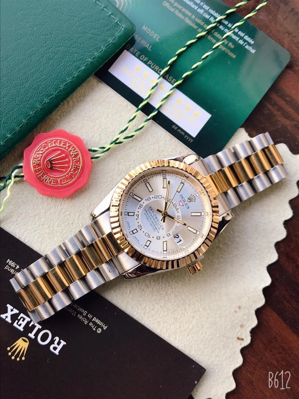 Captive Rolex White Dial Metal Belt For Men's watch