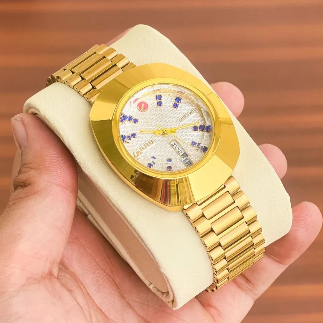 Rado Gold Metal Belt White Dial Premium Watch For Men