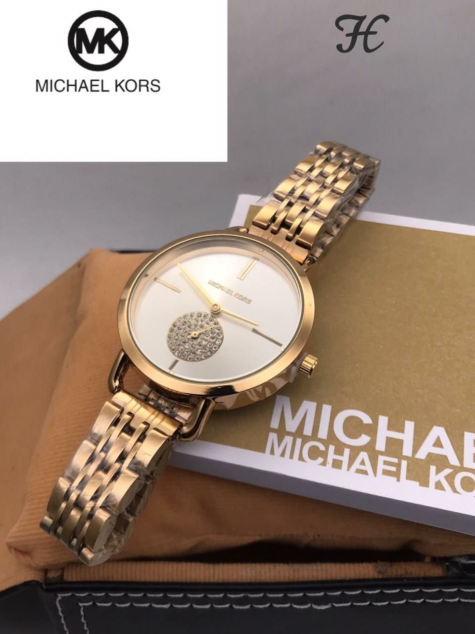 Michael Kors Premium Watch For Women In White Dial