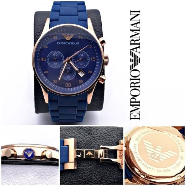 Casual Emporio Armani Chronograph Analog Blue Dial Men's Watch