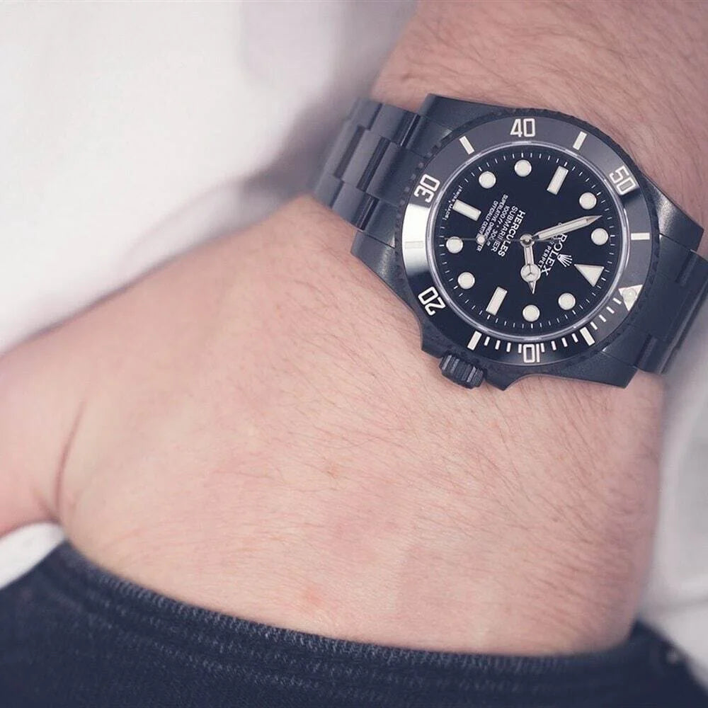 Rolex Hercules Black Metal Strap Men's Watch