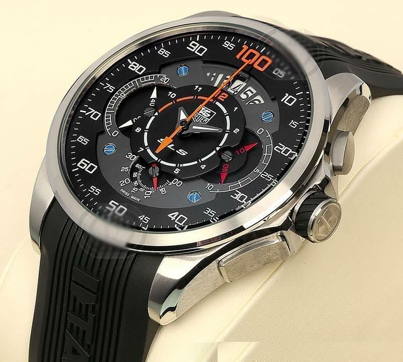 Tagheuer Silver Steel Bezel Chronograph Men's Watch