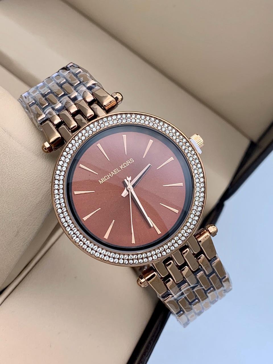Michael Kors Brown Dial Metal Belt Women’s Watch