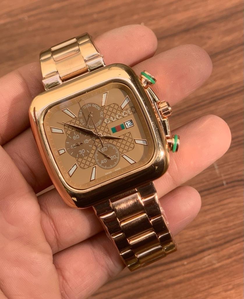 Gucci Rose Gold Premium Watch For Men
