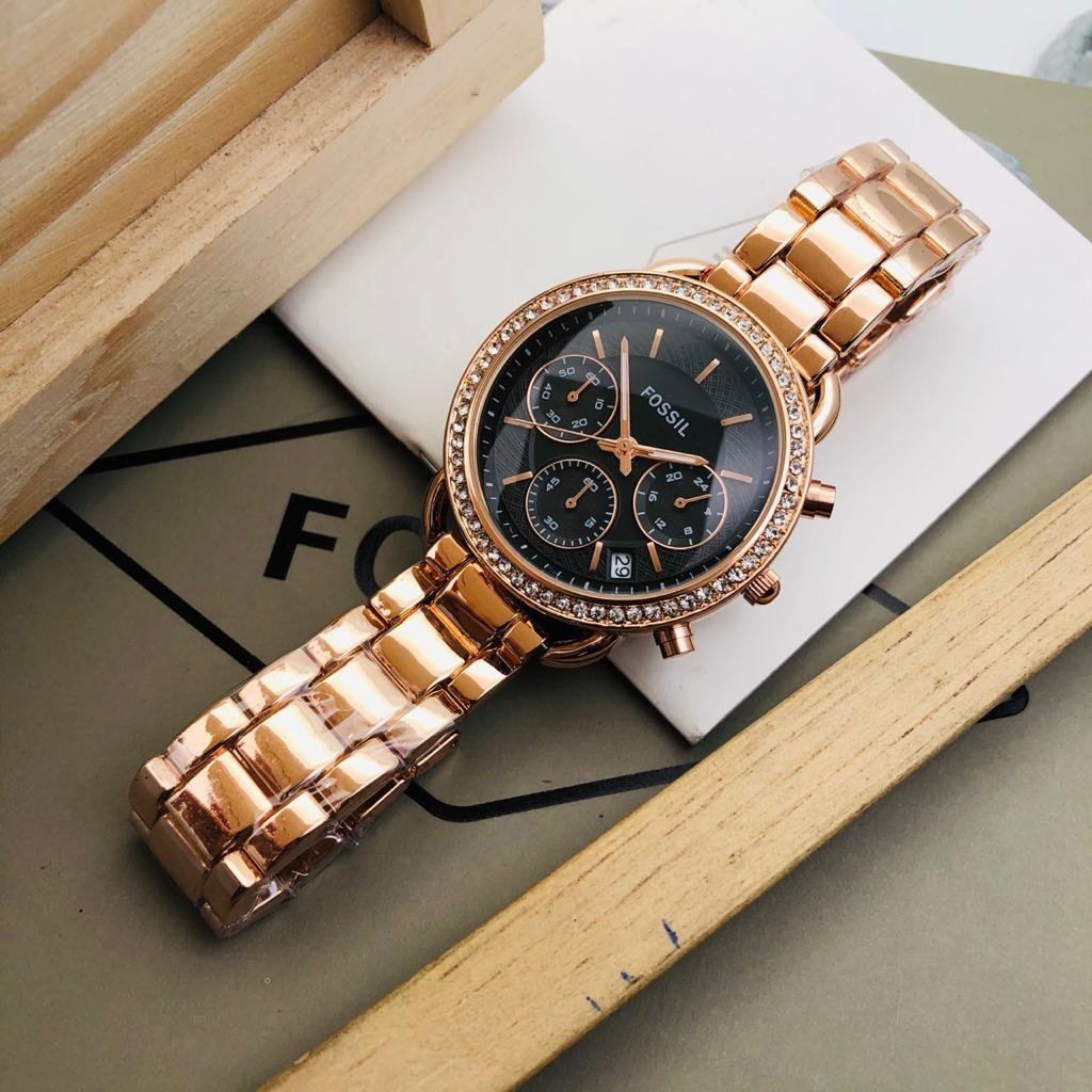 Fossil Chronograph Gold Metal Belt Women’s watch