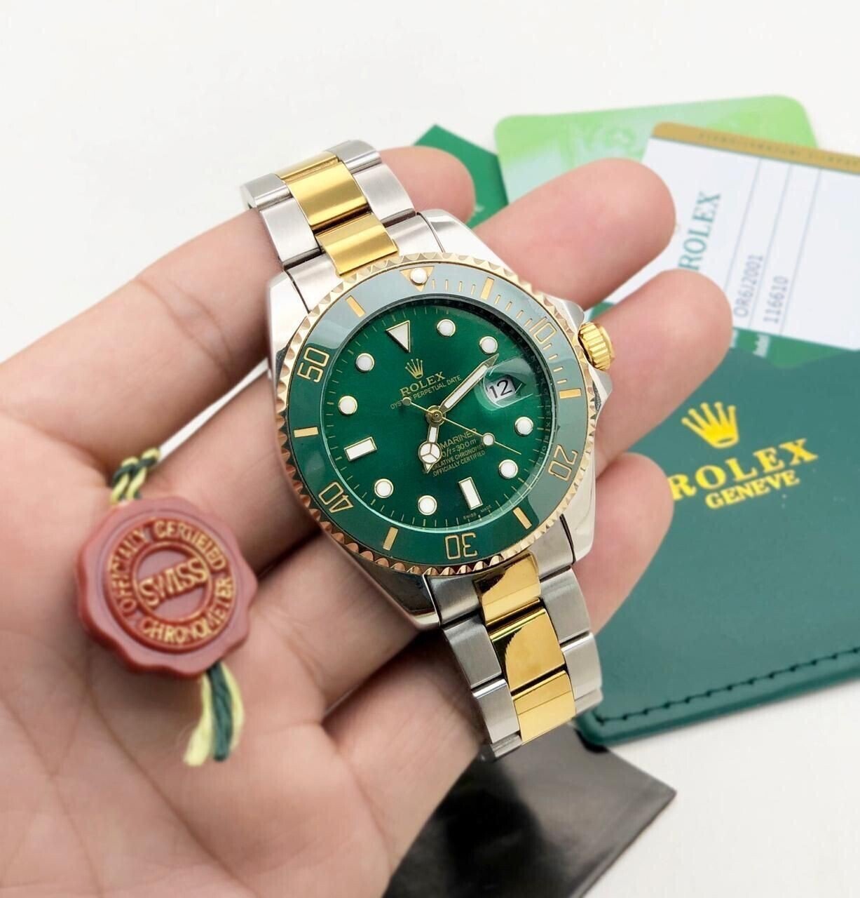Captive Rolex Submariner Green Dial Men's Watch