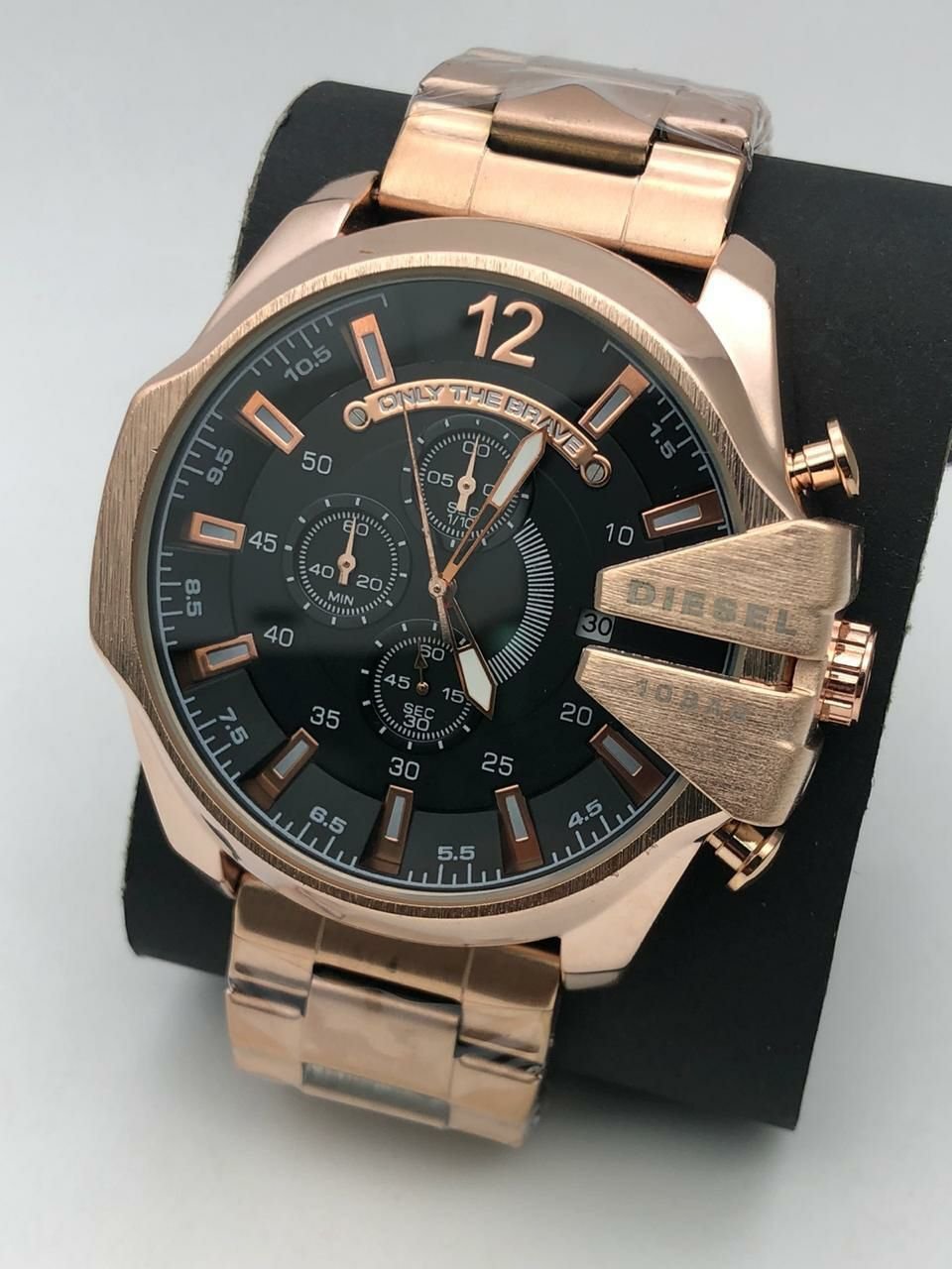Diesel Rose Gold Metal Watch For Men