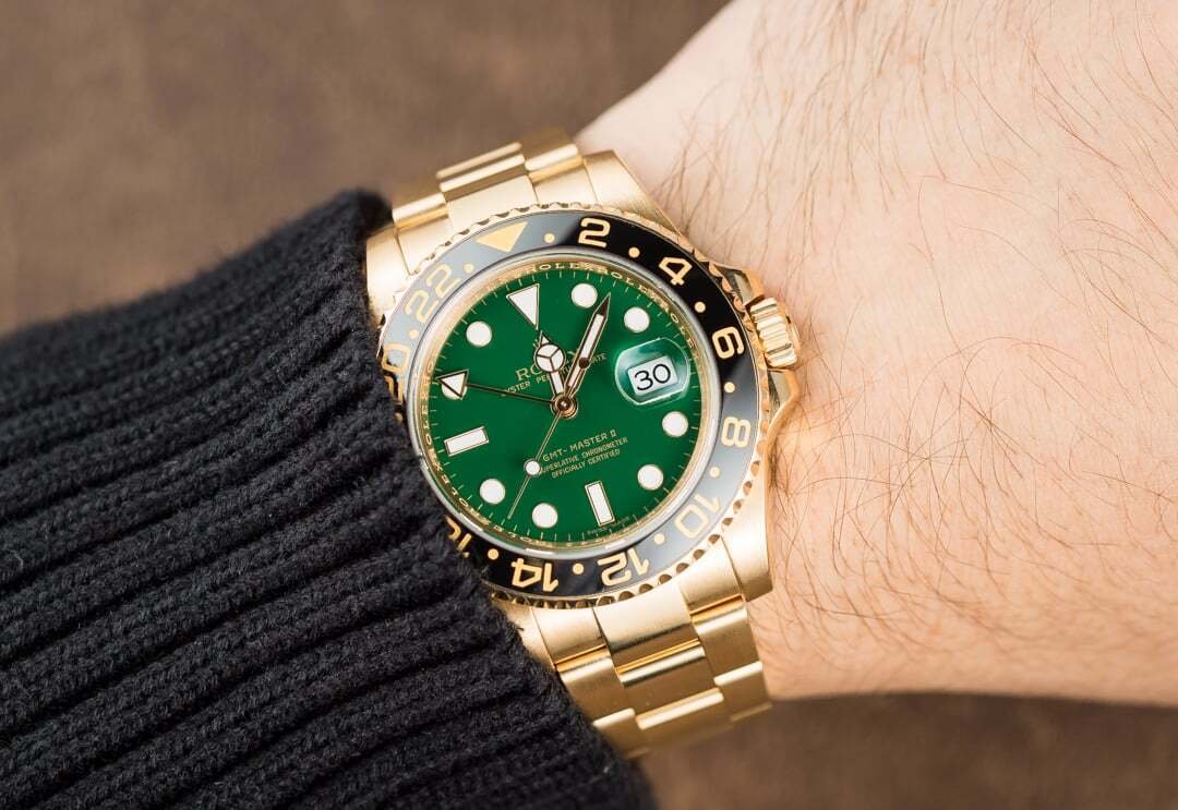 Rolex GMT Master Gold Metal Strap Men's Watch