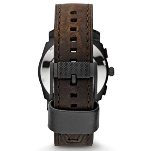 Fossil Black Dial Chronograph Leather Belt For Men's Watch