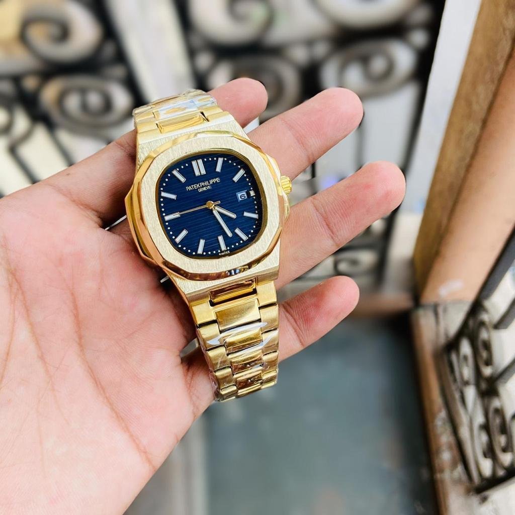 Royal Patek Philippe Blue Dial Metal Belt Men's Watch