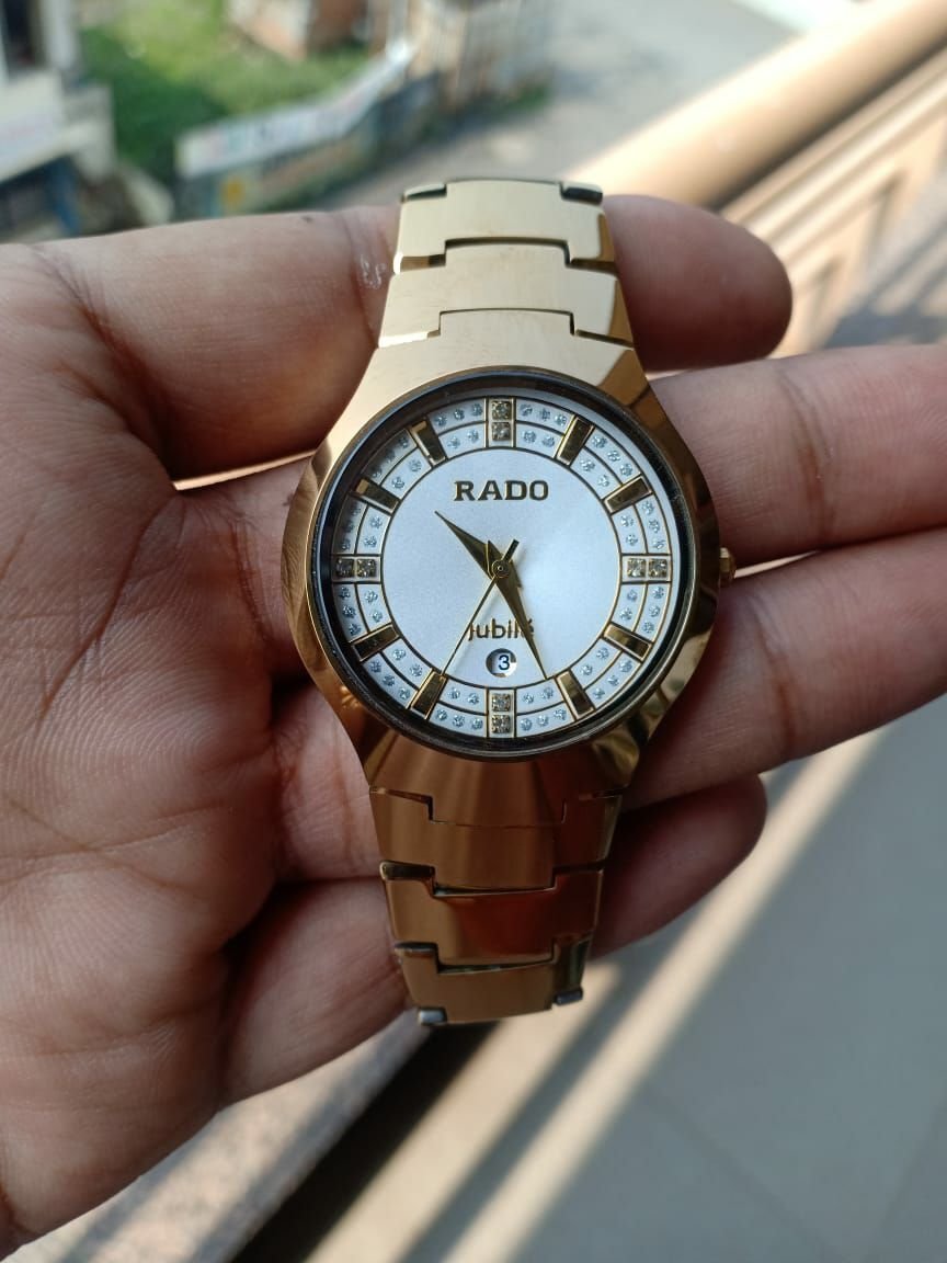 Round Luxury Gold Plated Rado Watches
