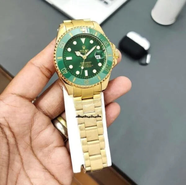 Stylish Rolex Submariner Green Dial Men's Watch