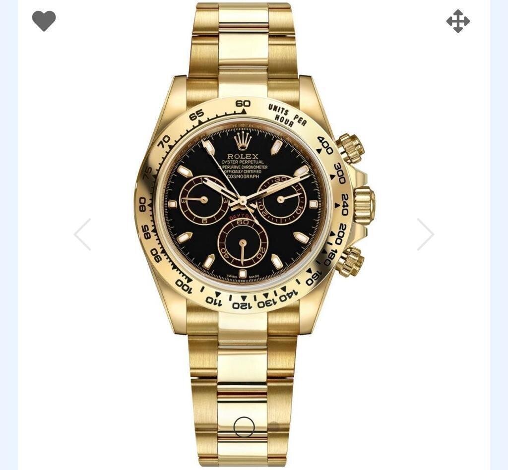 Branded Rolex Automatic Cosmograph Daytona Black Dial Men's Watch