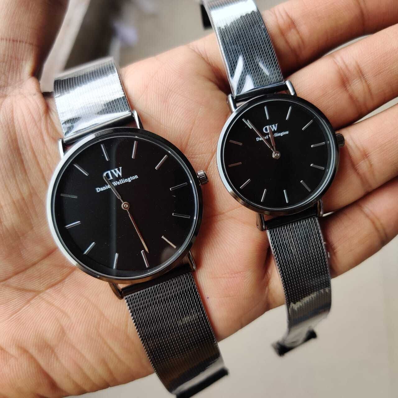 Casual Daniel Wellington DW Black Dial Couples Watch