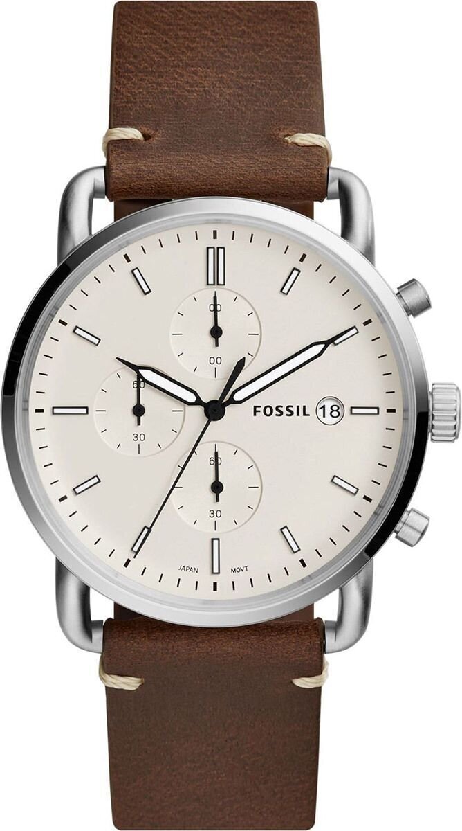 Fossil White Dial Chronograph Watch for Men