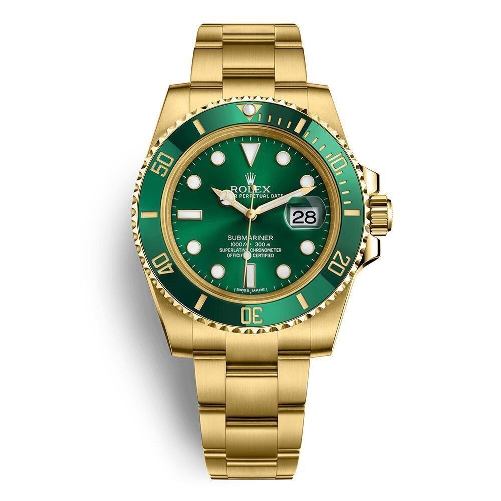 Stylish Rolex Submariner Green Dial Men's Watch