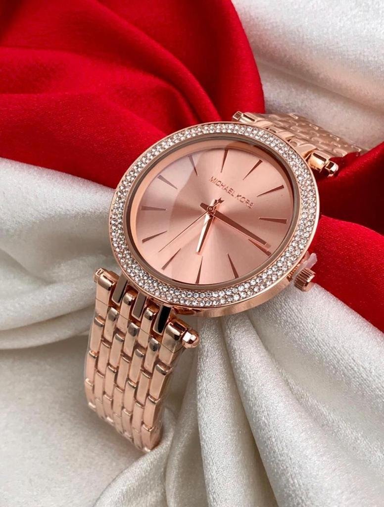Michael Kors Full Rose Gold Diamond Studded Women’s Watch