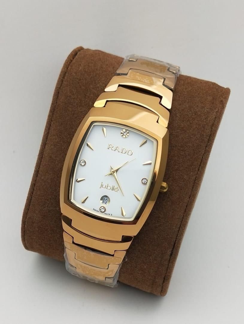 Rado Premium Diamond Gold And White Watch For Men