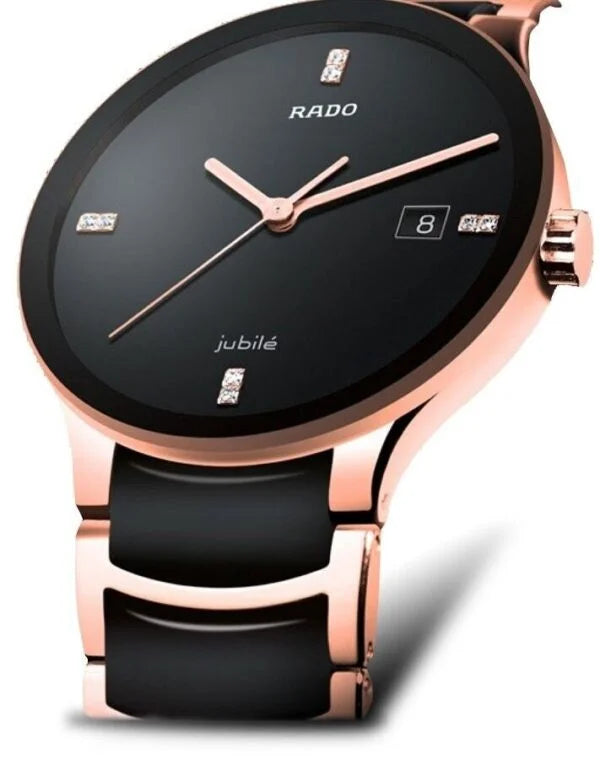 Stylish Black Gold Rado Watch
