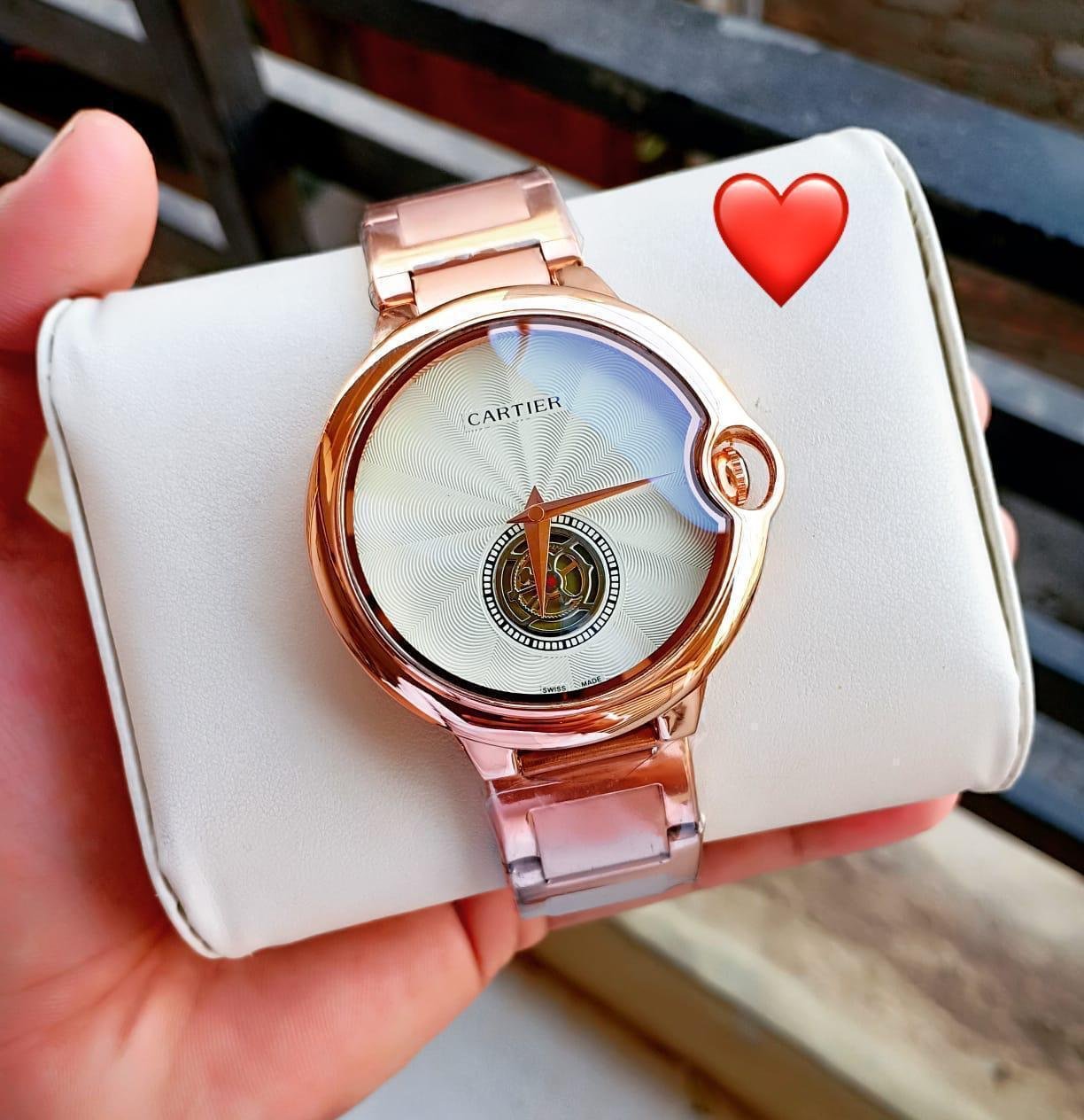 Luxury Cartier Rose Gold Men's Watch