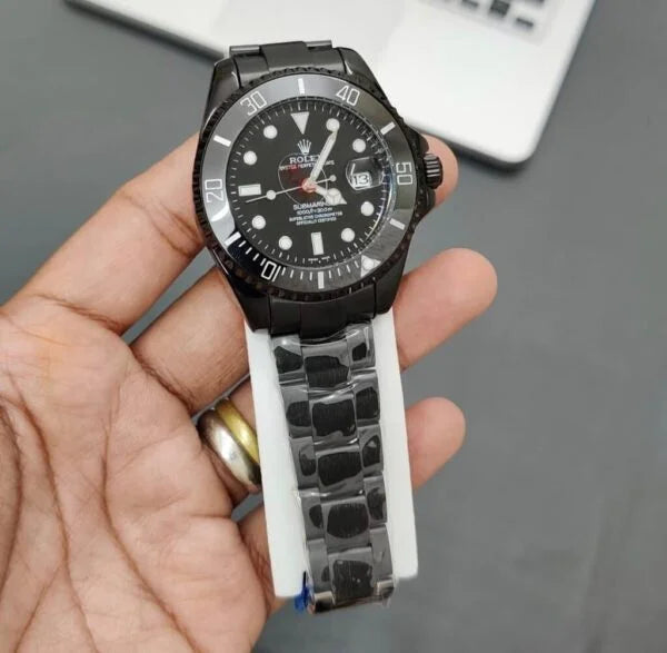 Rolex Hercules Black Metal Strap Men's Watch