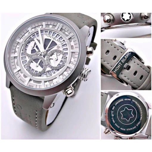 Montblanc Leather Chronograph Men's Watch