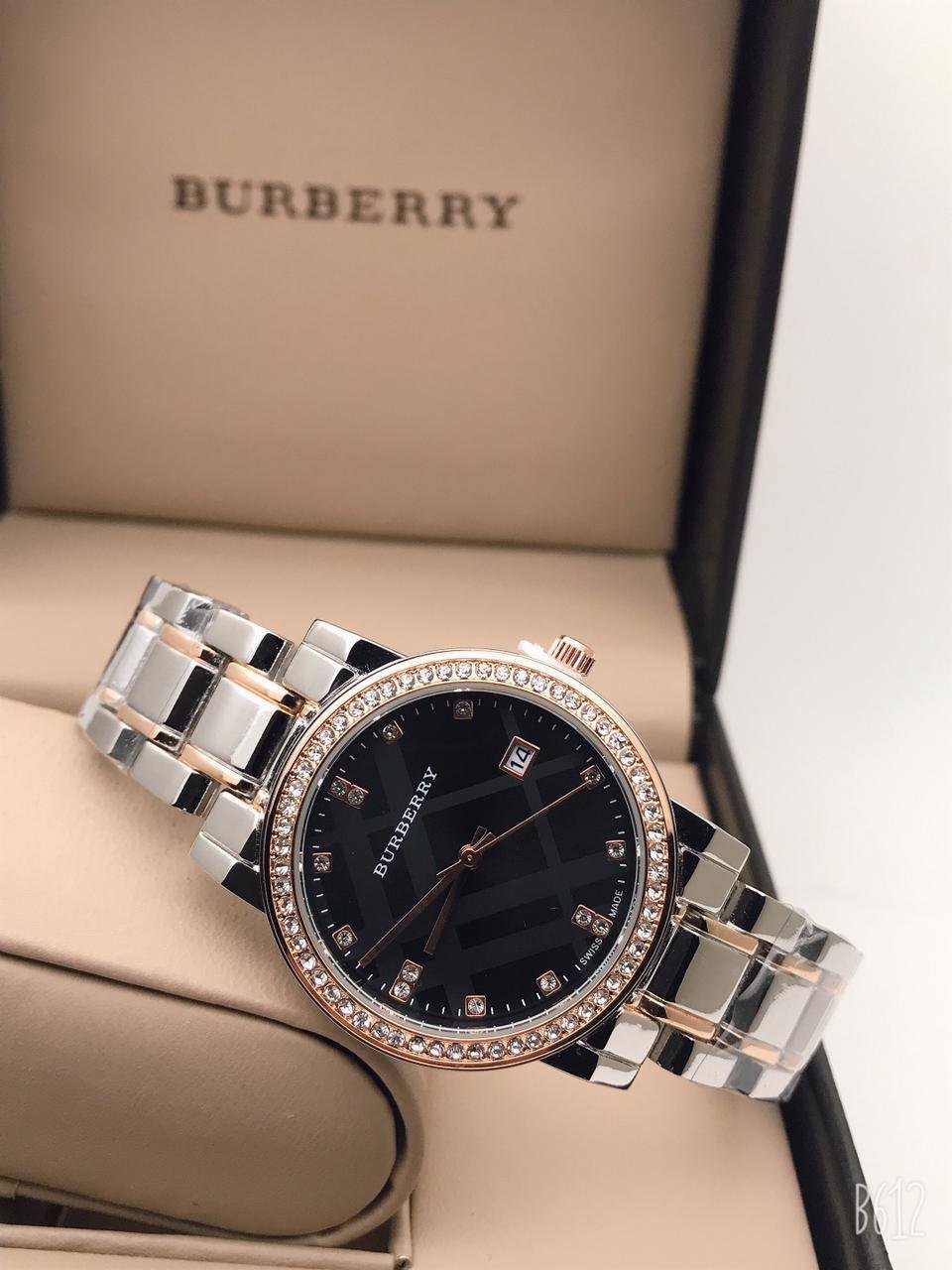Burberry Analog Quartz Crystal Glass Chain Metal Women's Watch