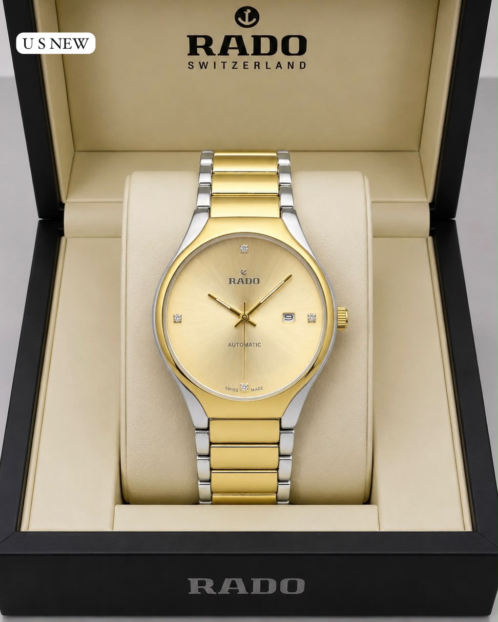 Round Luxury Premium Rado Silver & Gold Jubile Watch