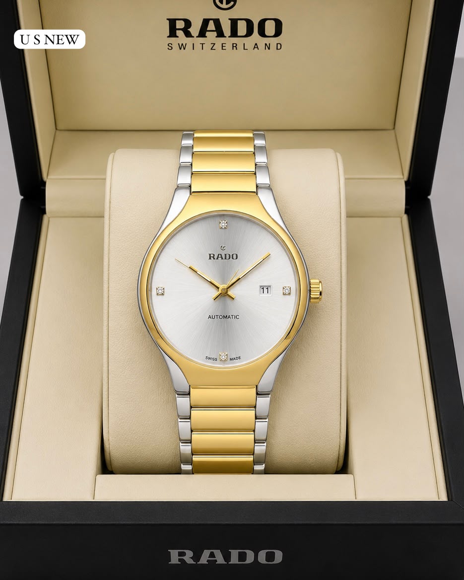 Round Luxury Premium Rado Gold & Silver Jubile Watch