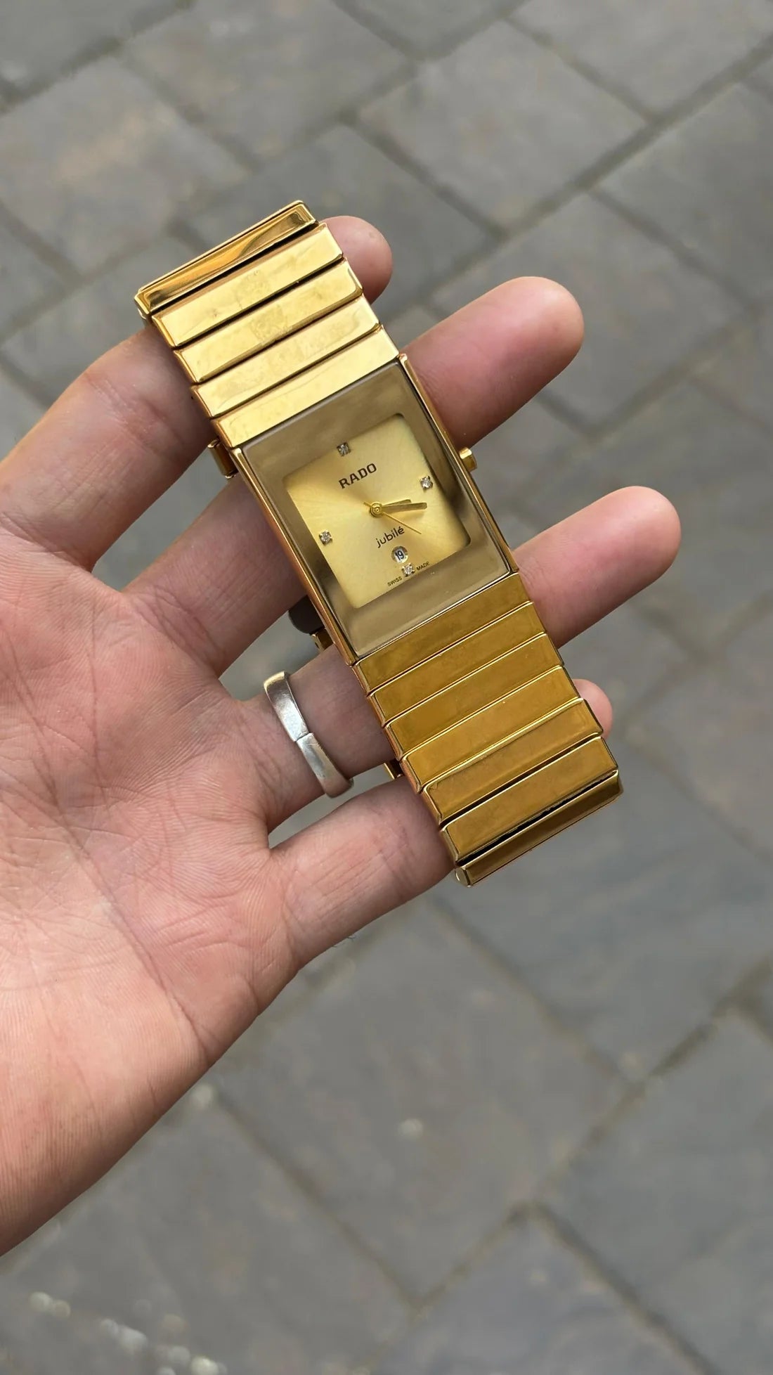 Rado Jubile Gold Dial Ceramic Watch For Men