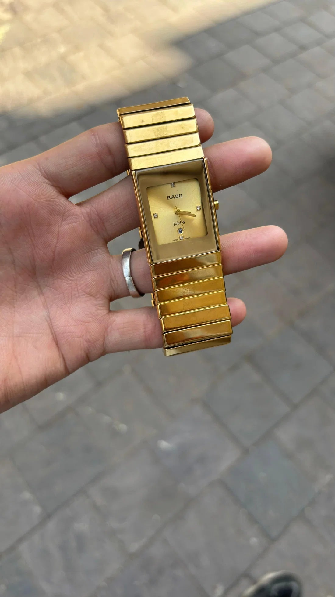 Rado Jubile Gold Dial Ceramic Watch For Men