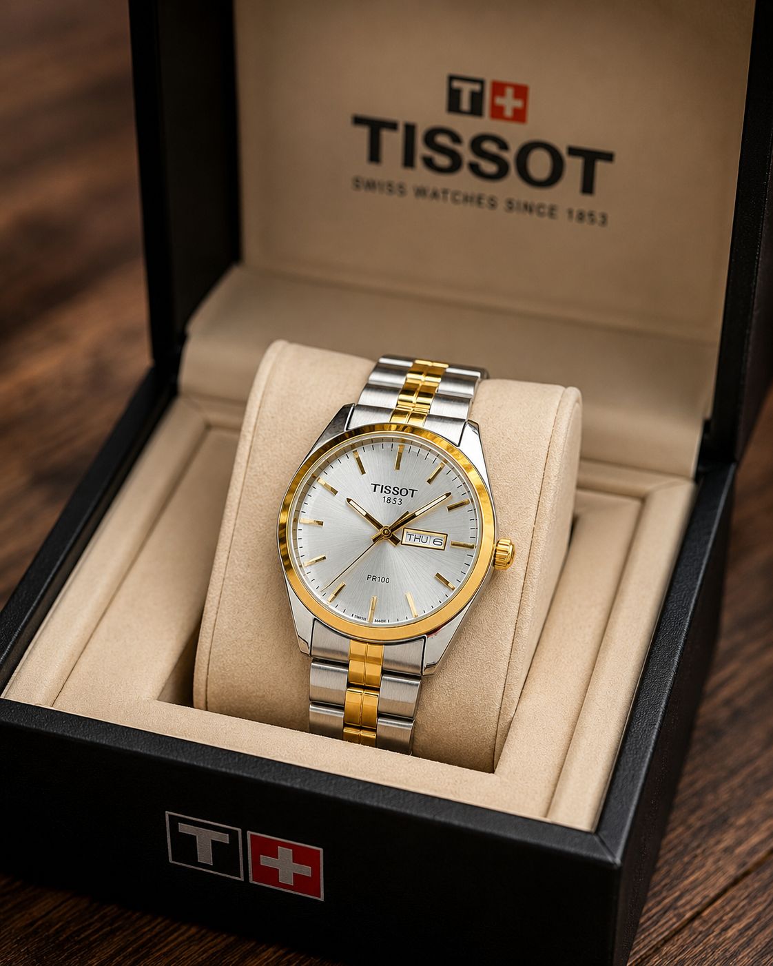 Tissot PR-100 Classic Day & Date Display Men's Watch