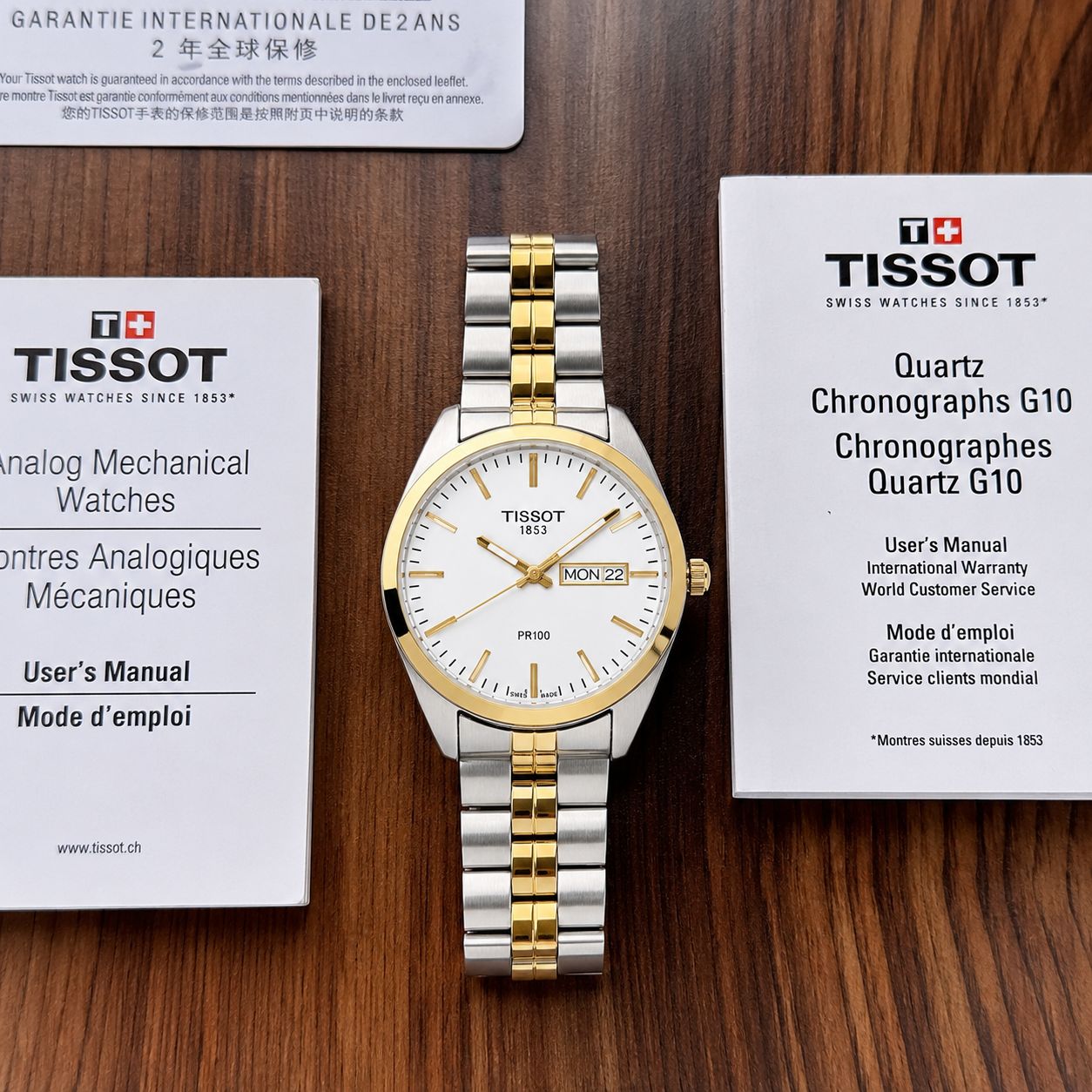 Tissot PR-100 Classic Day & Date Display Men's Watch