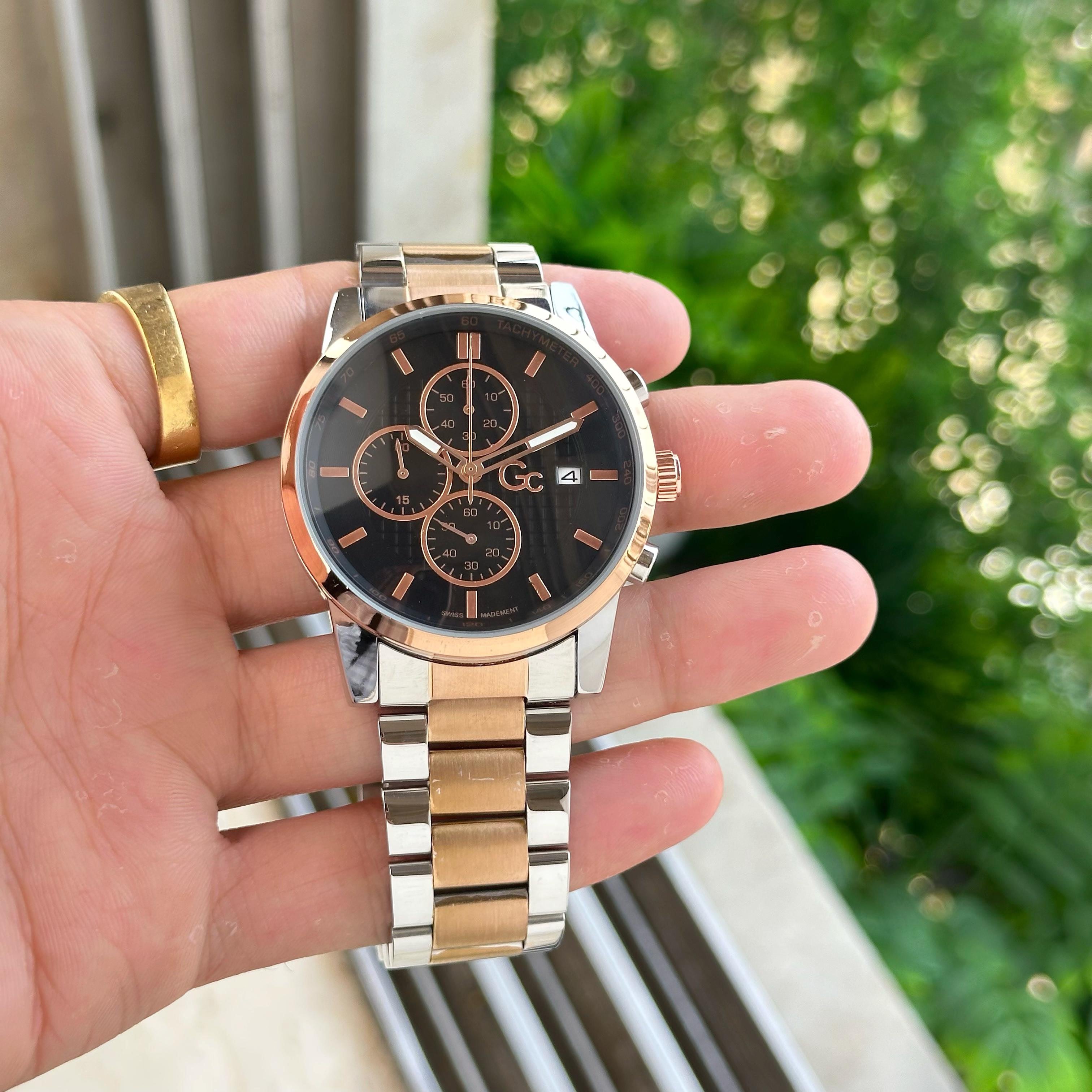 Guess Chronograph Black Dial Men's Steel Watch