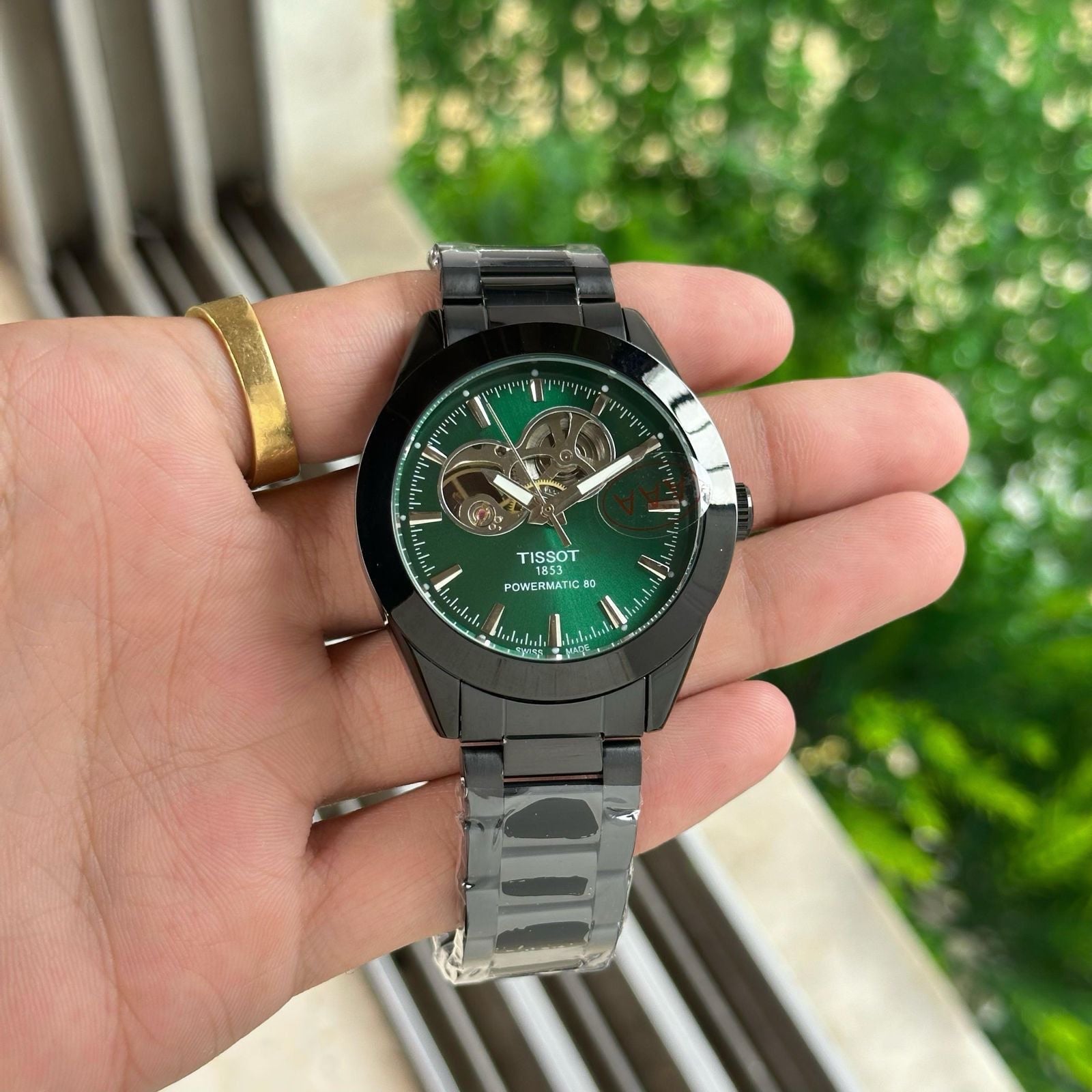Tissot Mechanical Manual Winding Green Dial Men's Watch