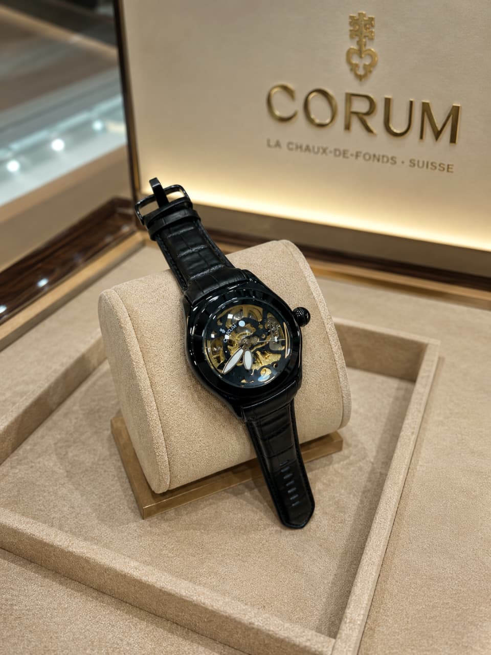 Corum Bubble Skeleton Black Men's Watch