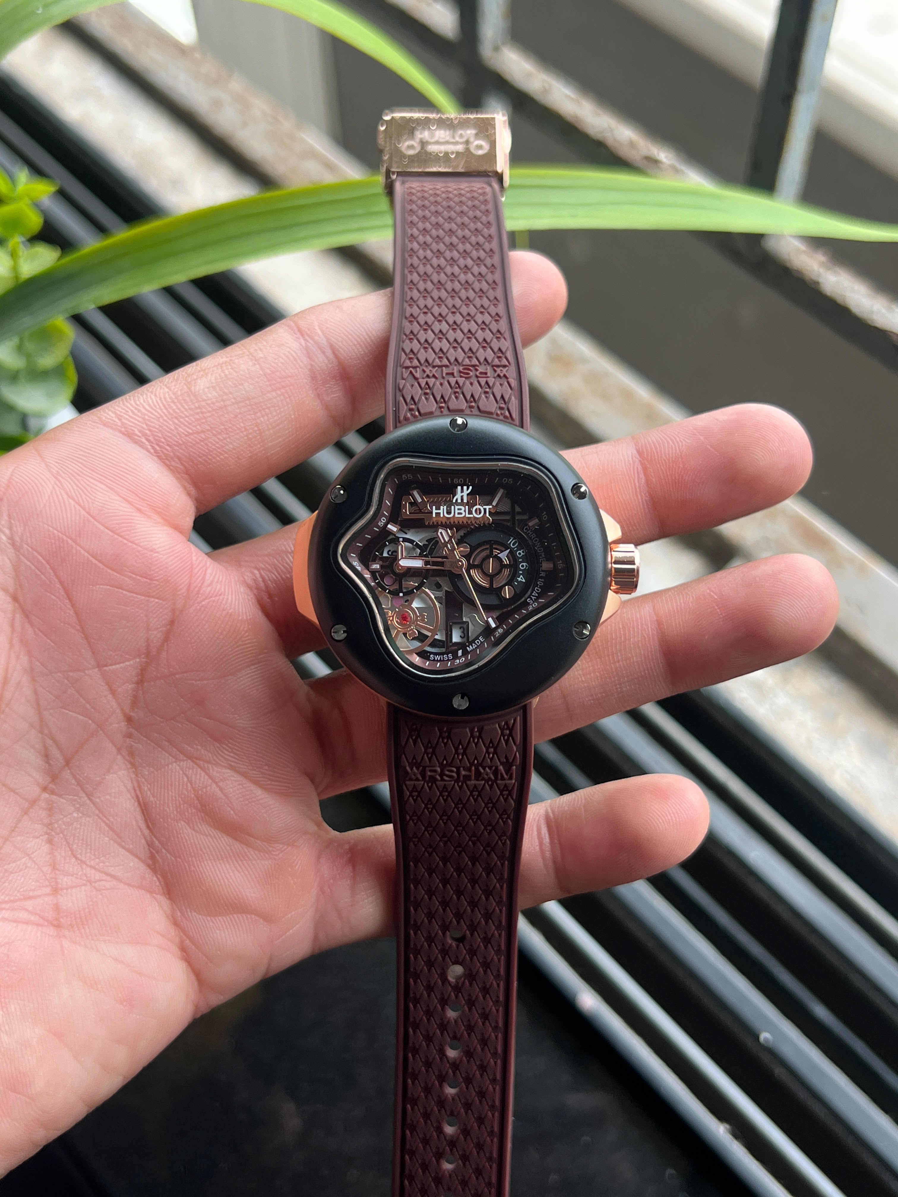 Hublot Big Ban Brown Silicon Belt Men's Watch