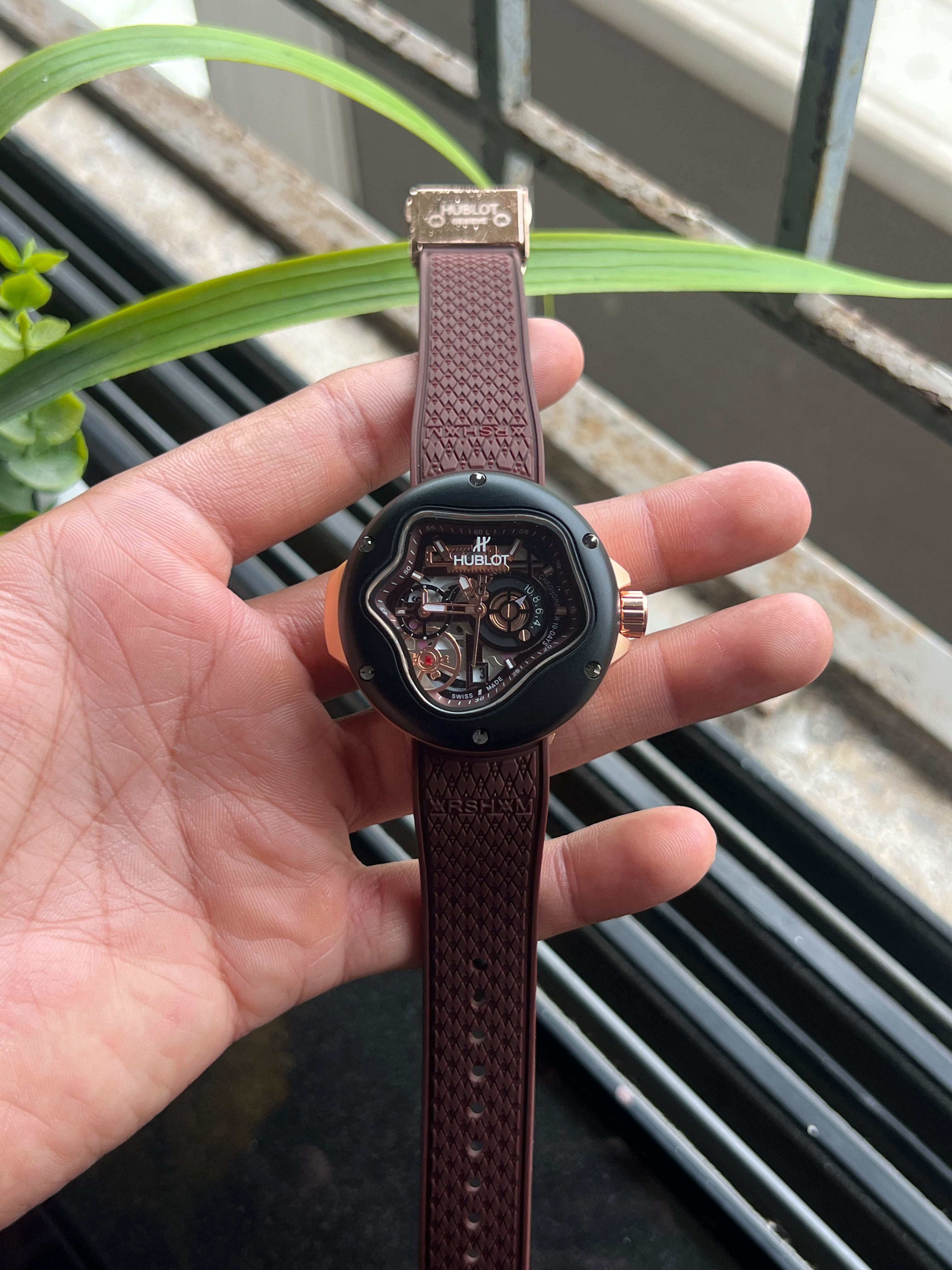 Hublot Big Ban Brown Silicon Belt Men's Watch