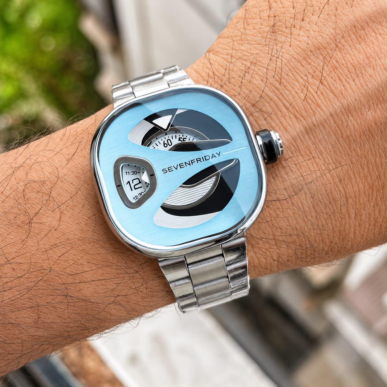 Seven Friday Silver Sky Blue Men's Watch
