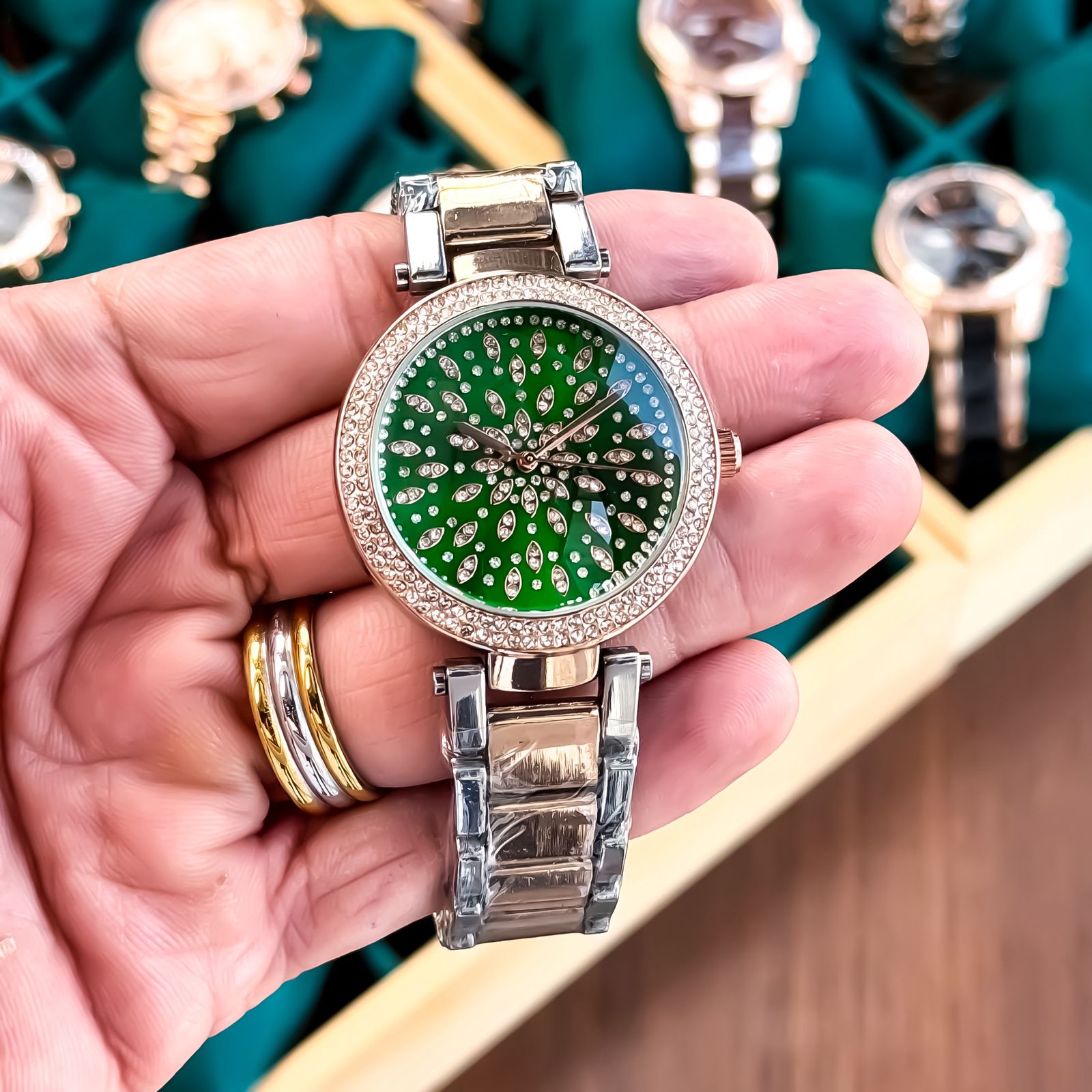 Michael Kors Diamond Studded Bezel Women's Watch
