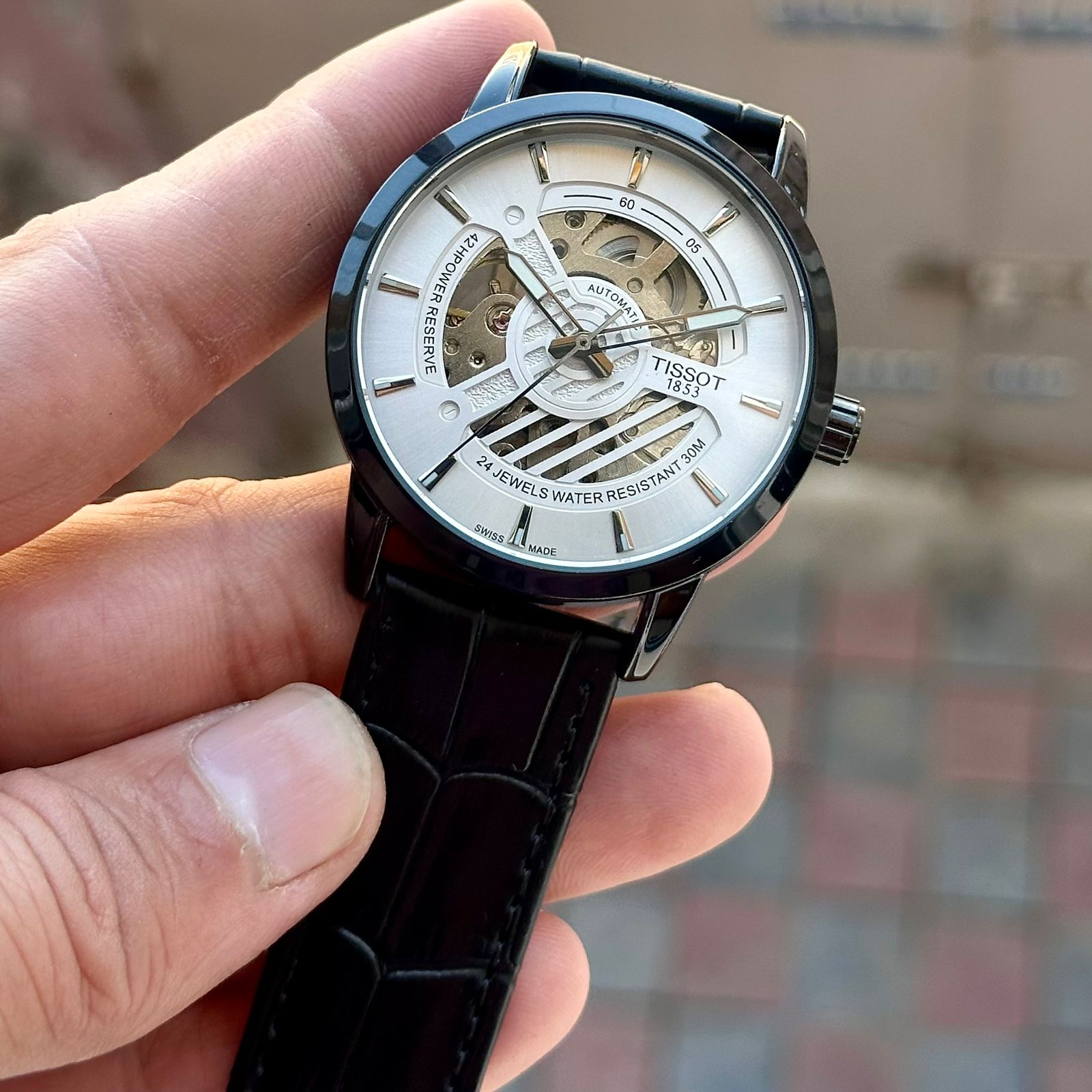 Tissot Automatic Black White Dial Men's Watch