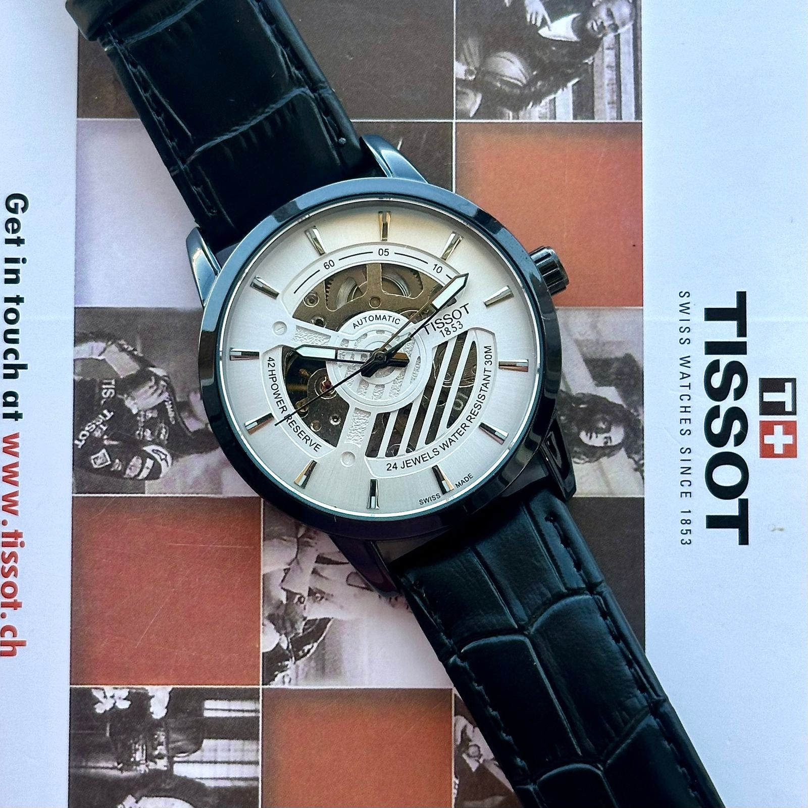Tissot Automatic Black White Dial Men's Watch