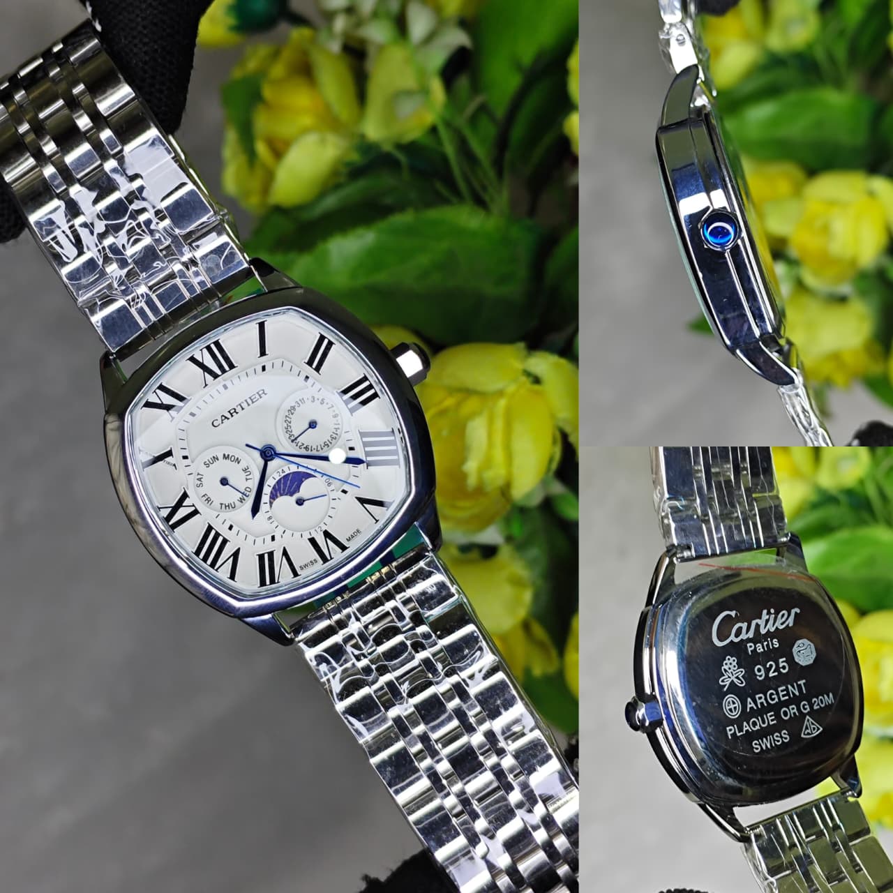 Cartier White Dial Chronograph Men's Watch