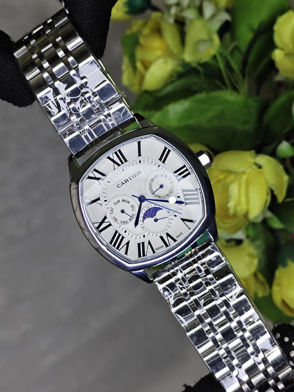 Cartier White Dial Chronograph Men's Watch