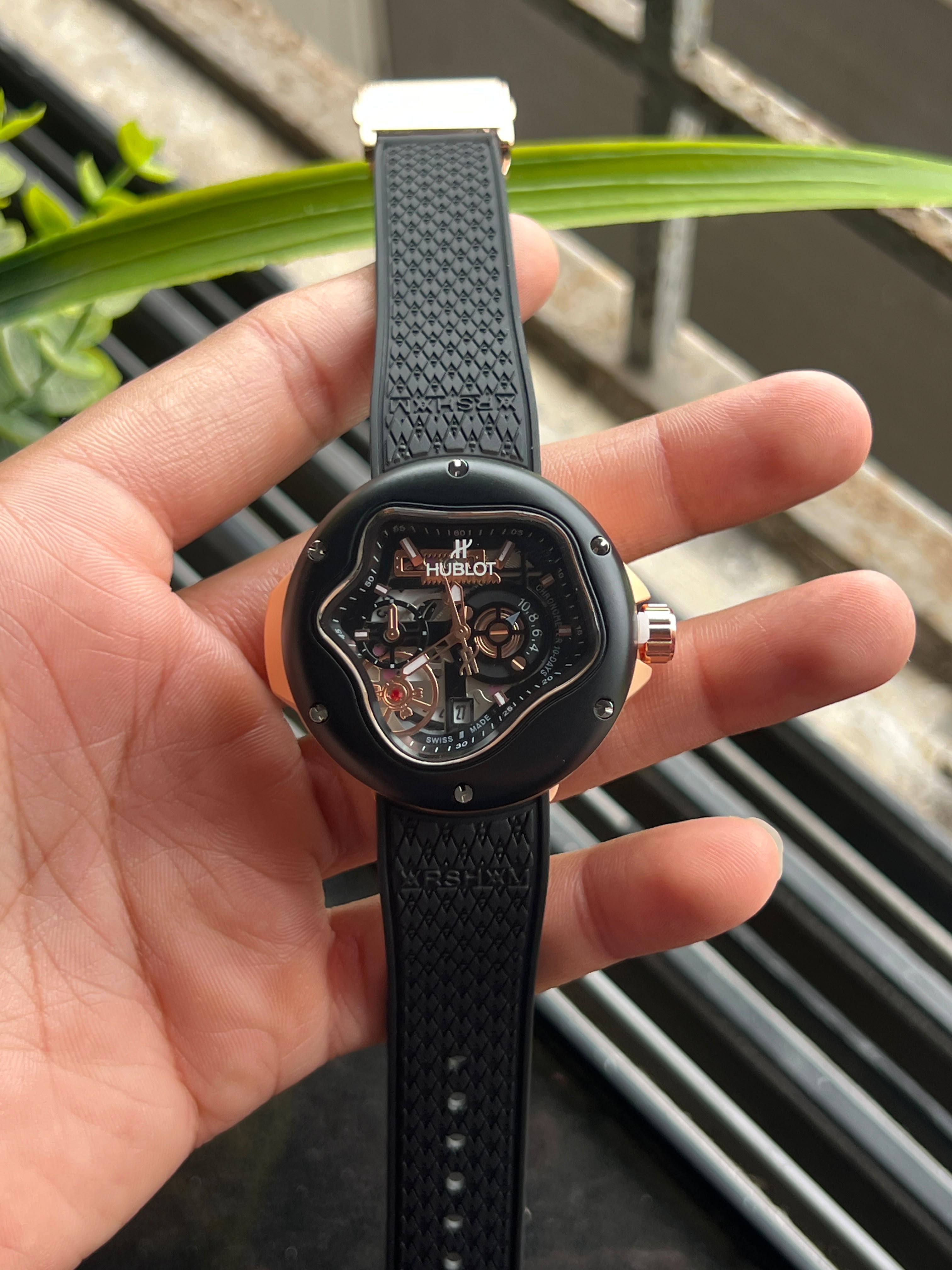 Hublot Big Ban Black Silicon Belt Men's Watch