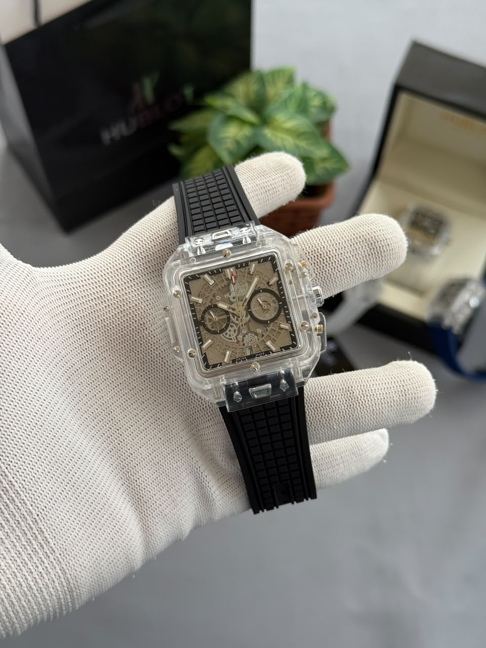 Hublot Bigbang Unico Square Transparent All Working Men's Watch