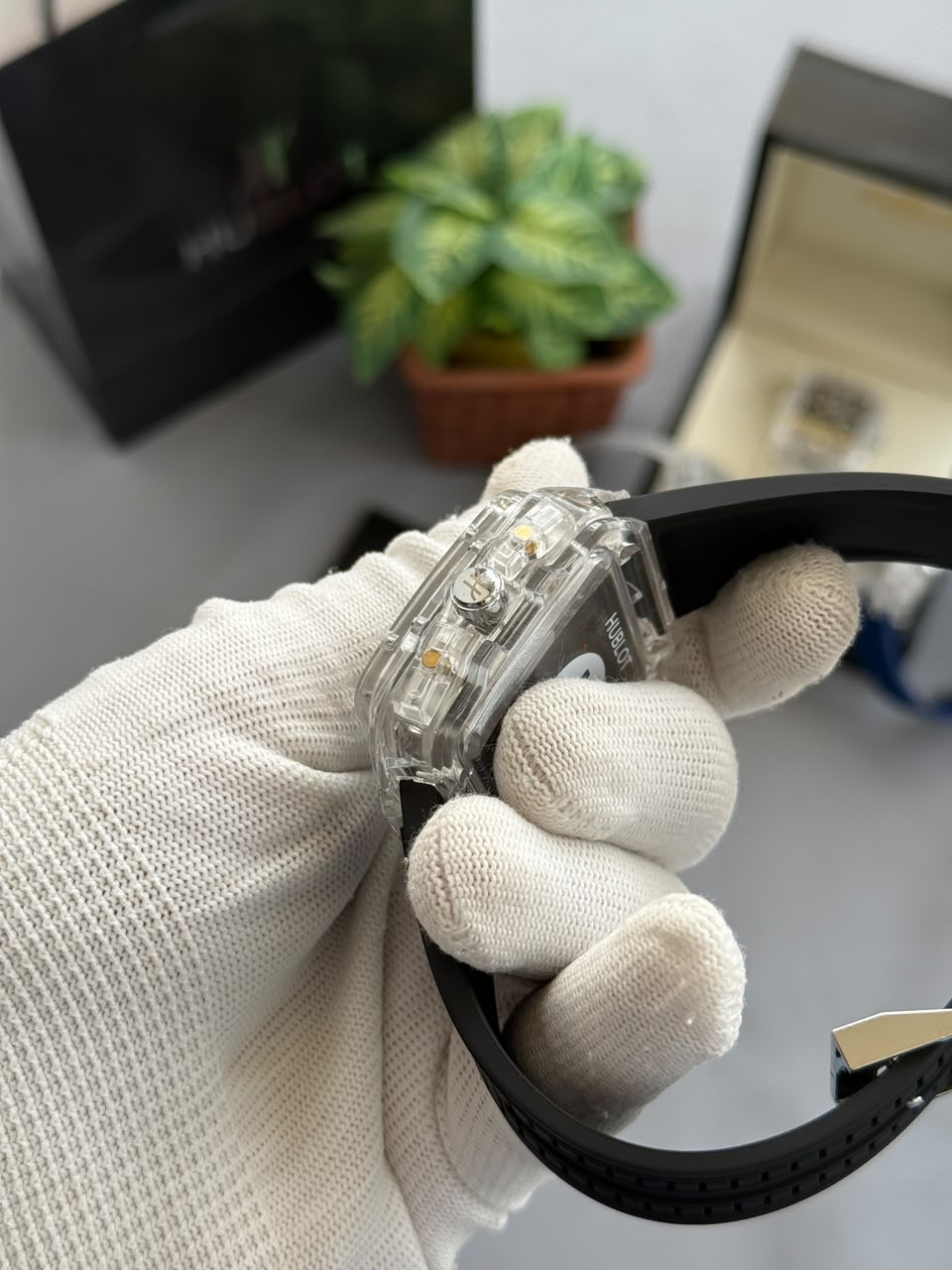 Hublot Bigbang Unico Square Transparent All Working Men's Watch